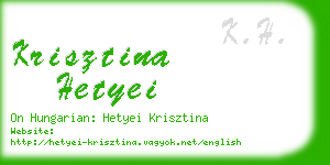 krisztina hetyei business card
